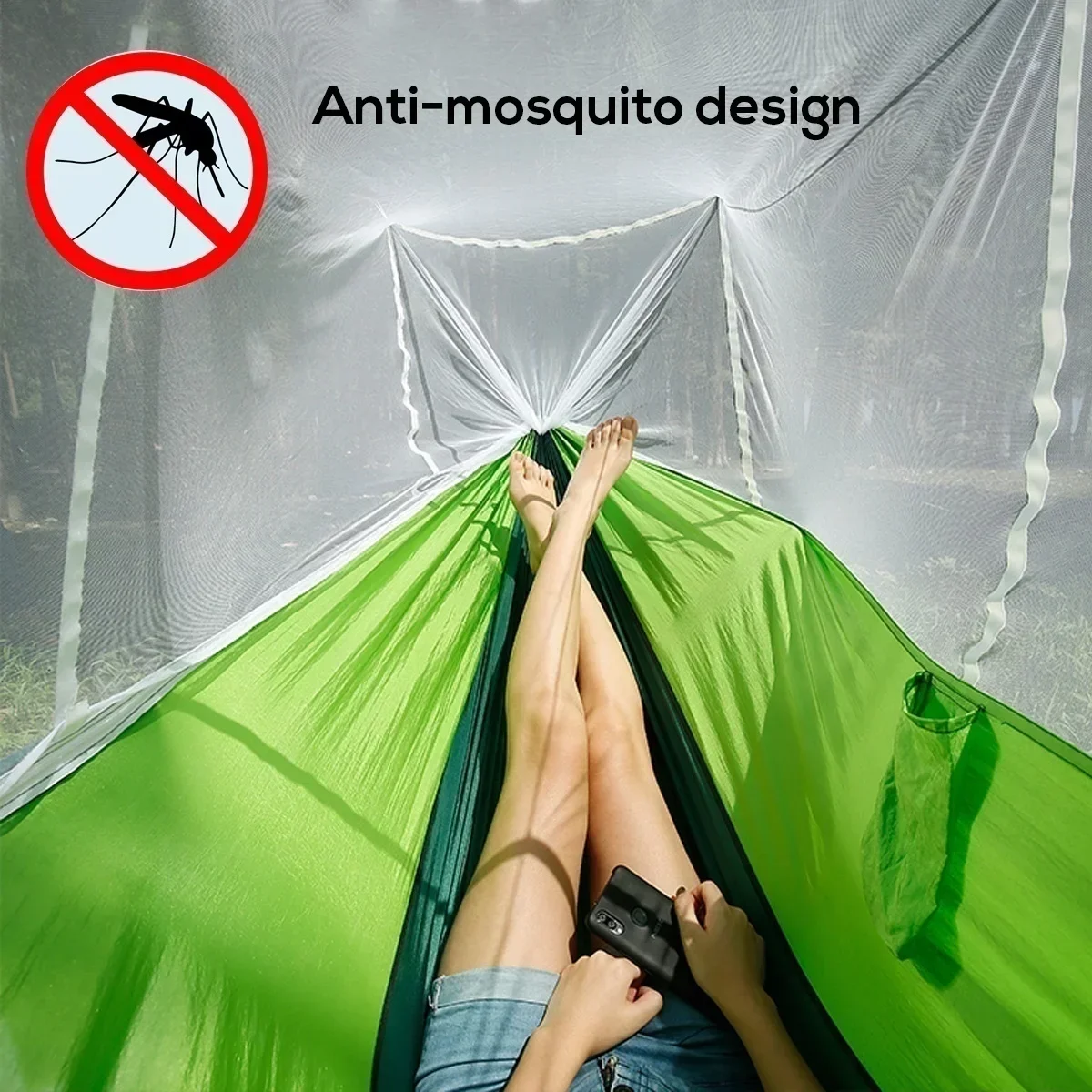 Mosquito Net Hammock Double Ul - Double Hammock Portable Parachute Nylon recension och pris